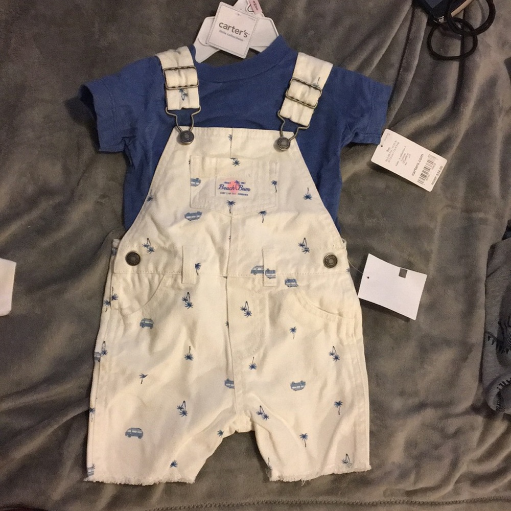 Cute boy overall set